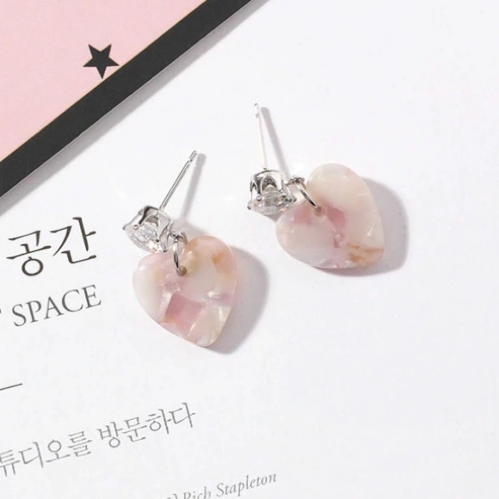 ❤️️NEW UNIQUE Cute Heart Handmade Earrings W11 - Picture 3 of 4